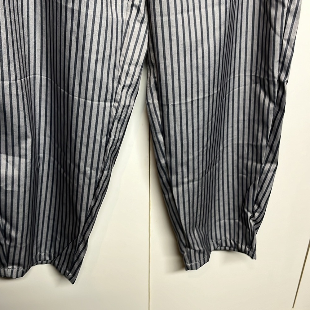 Striped Gray Pants Stretch Waist - Picture 3 of 11